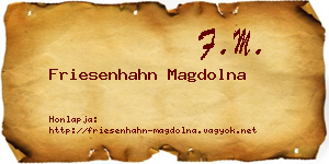 Friesenhahn Magdolna névjegykártya
