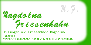 magdolna friesenhahn business card